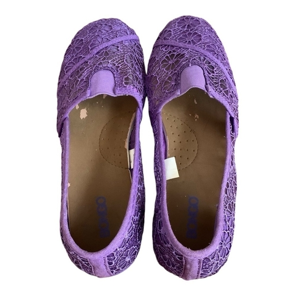 BONGO Purple Lace Ballet Loafers Women’s Slip-On Flats Shoes Size 10 - Picture 8 of 9